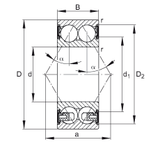 Подшипник 3308A-2RSA NRG